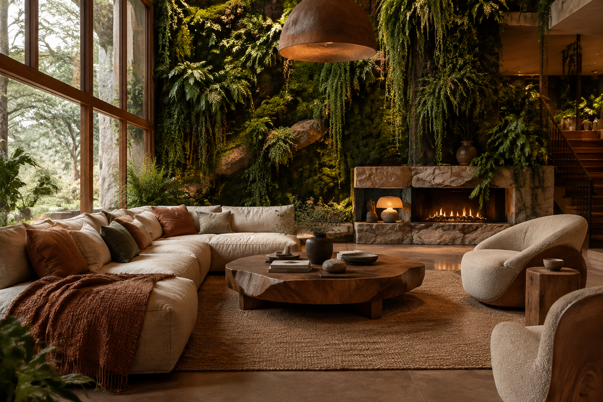 Forestcore: la tendenza che porta il bosco in casa (e come ricrearla con una parete su misura)