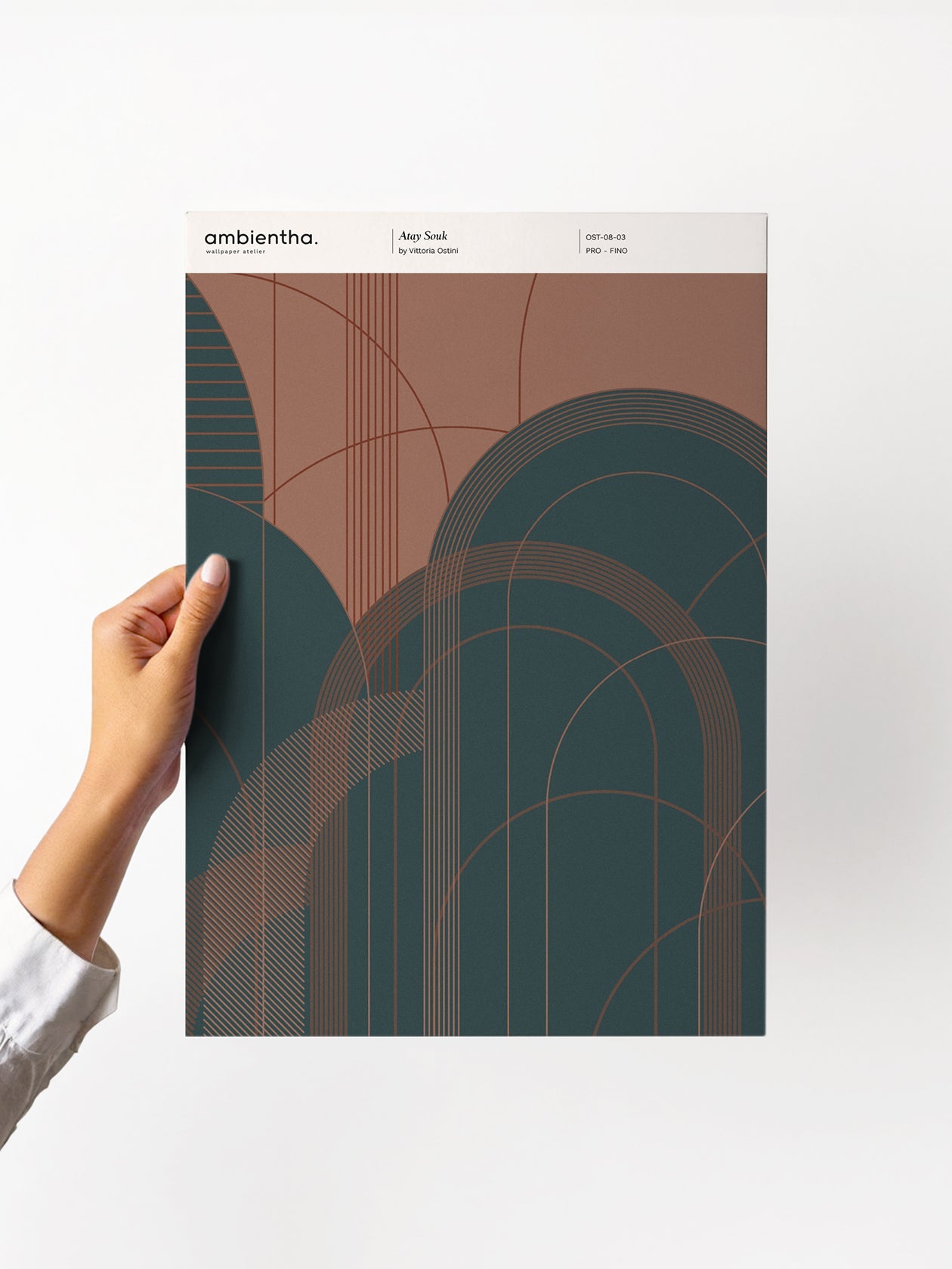 Campione della carta da parati Atay Souk in stile geometrico con archi - Ambientha