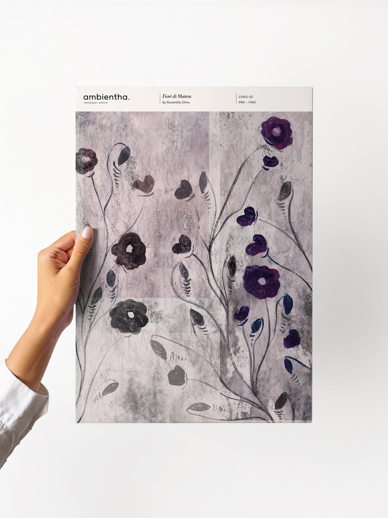 campione carta da parati fiori di matera