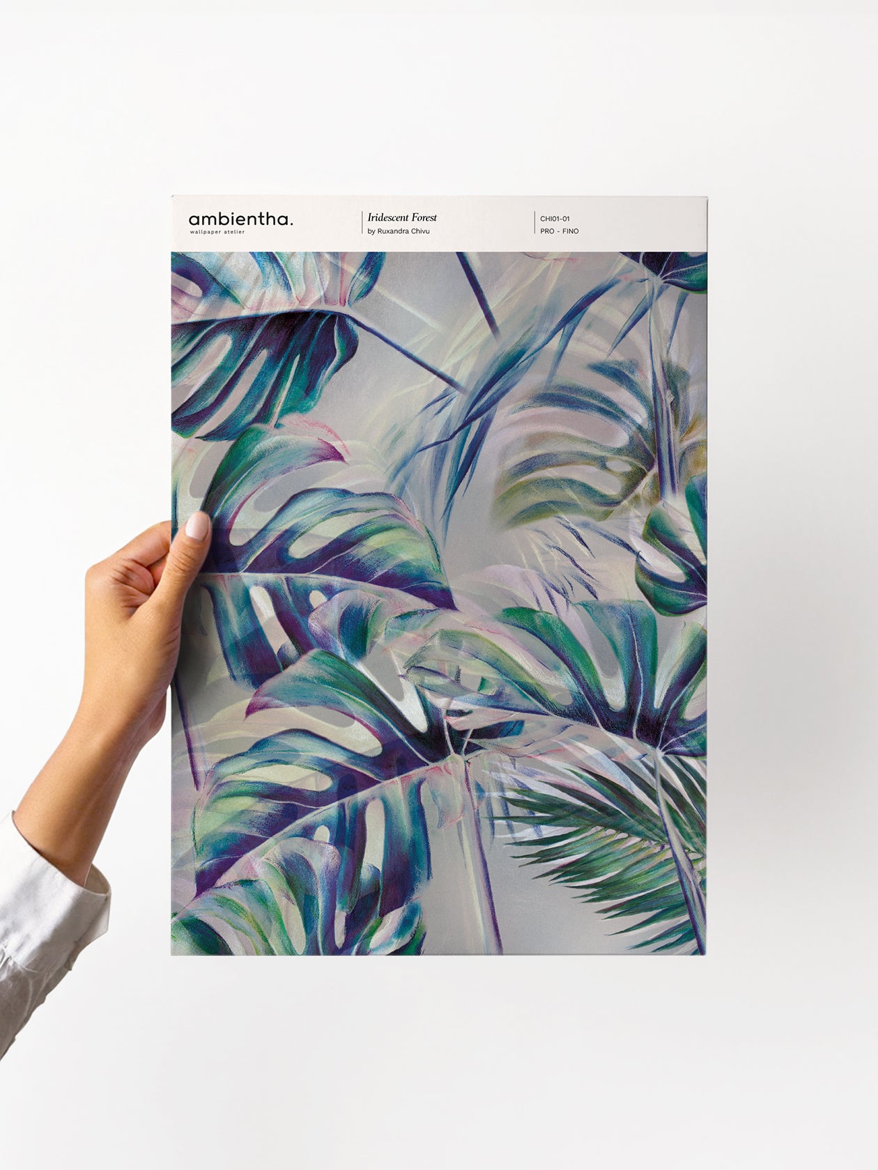 campione carta da parati iridescent forest