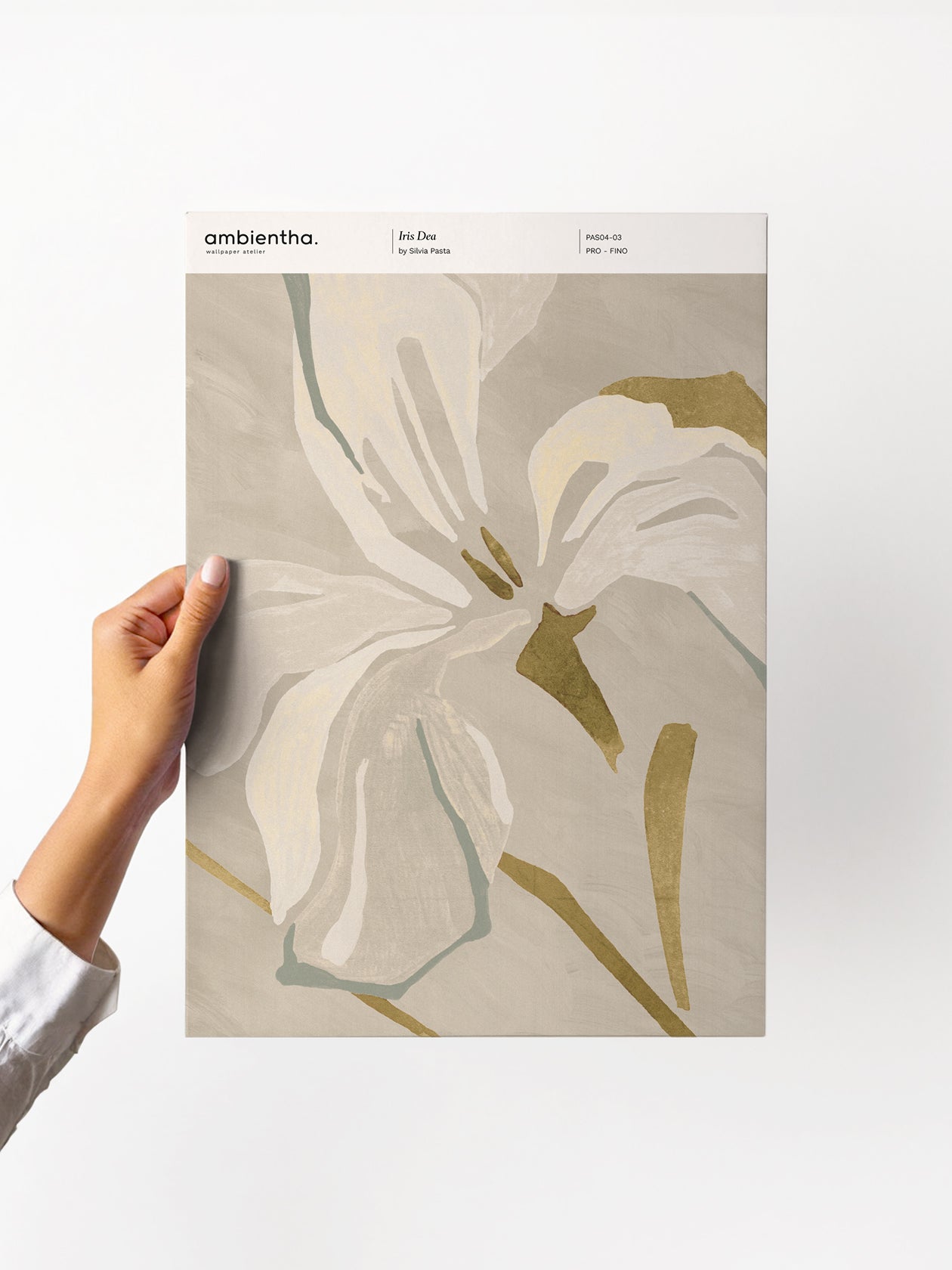 campione carta da parati iris dea