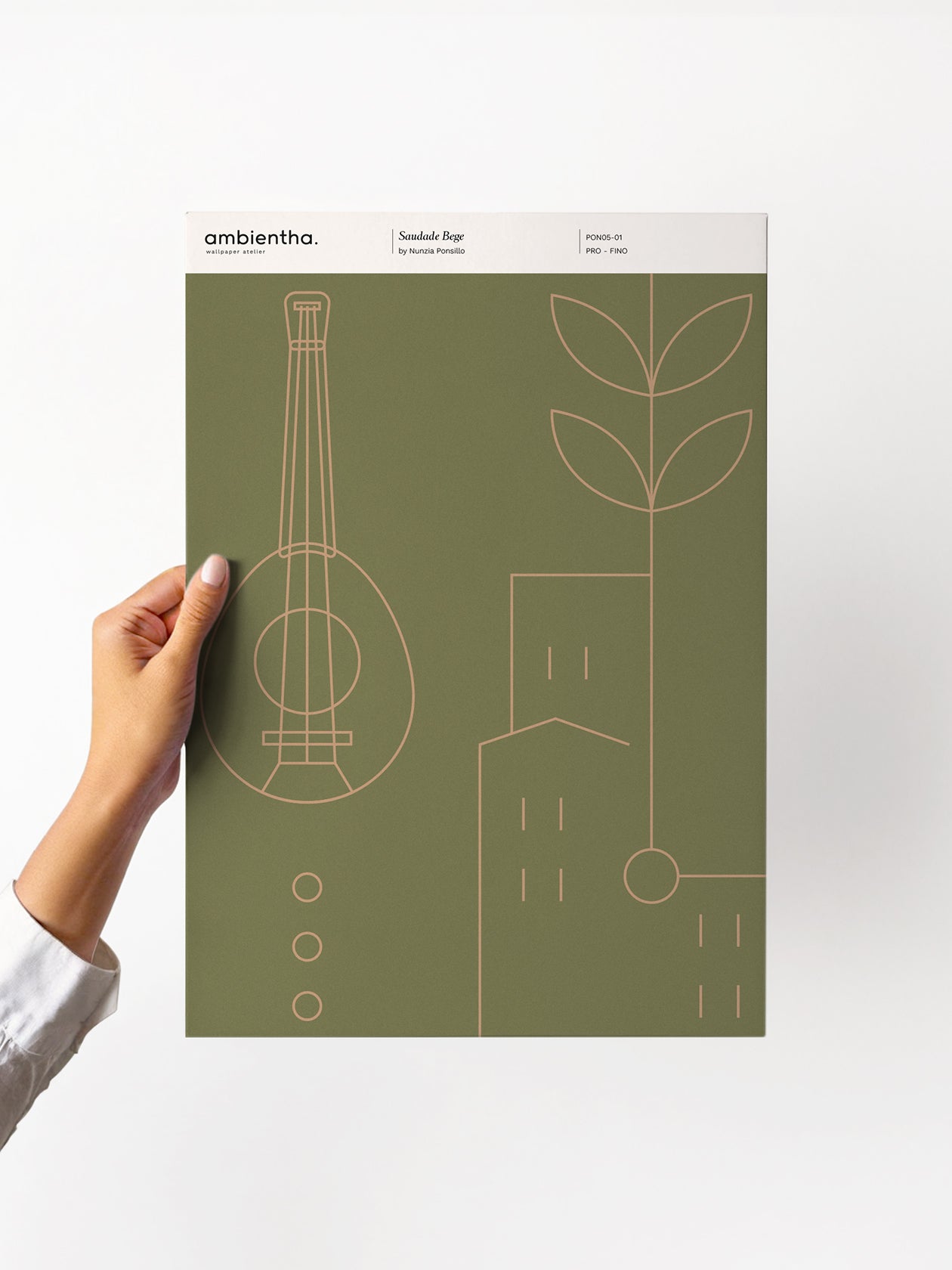 campione carta da parati saudade bege