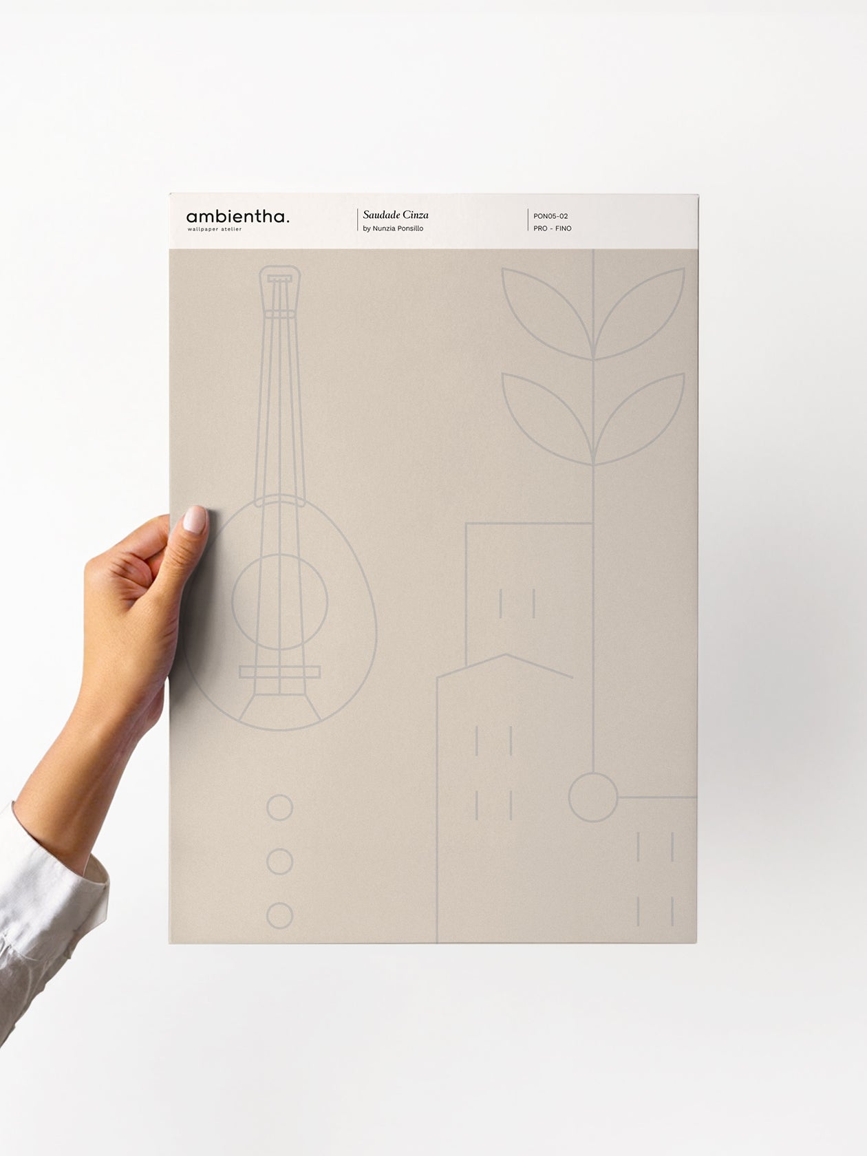 campione carta da parati saudade cinza