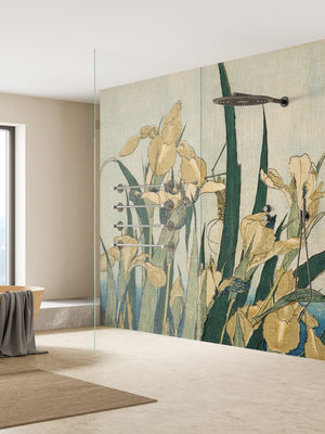 carta da parati hokusai irises