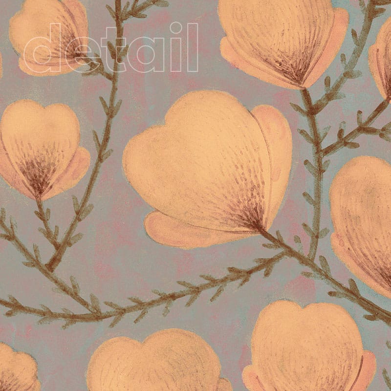 carta da parati shabby arancio meet me cherry