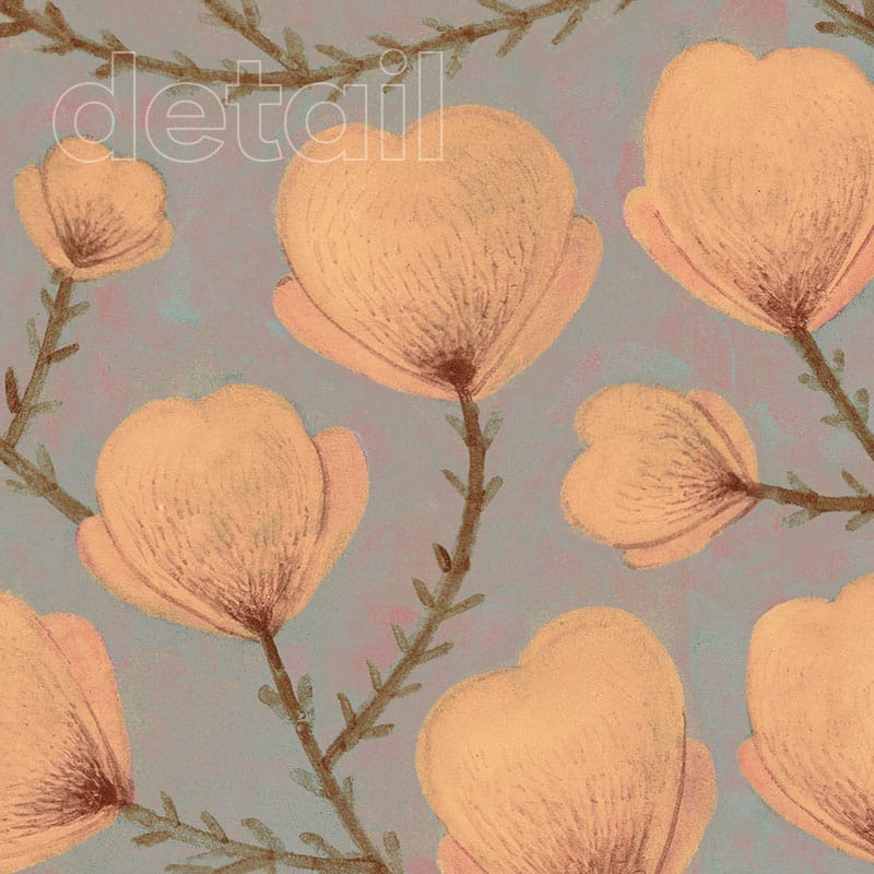 carta da parati shabby arancio meet me cherry