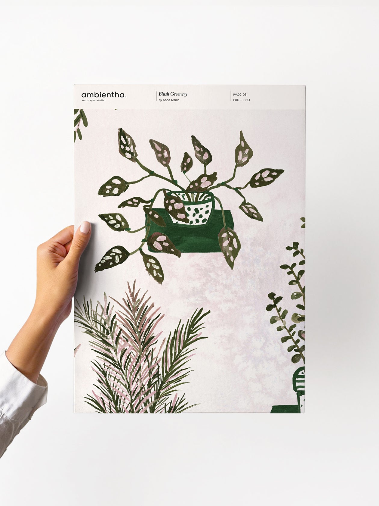 Blush Greenery Sample