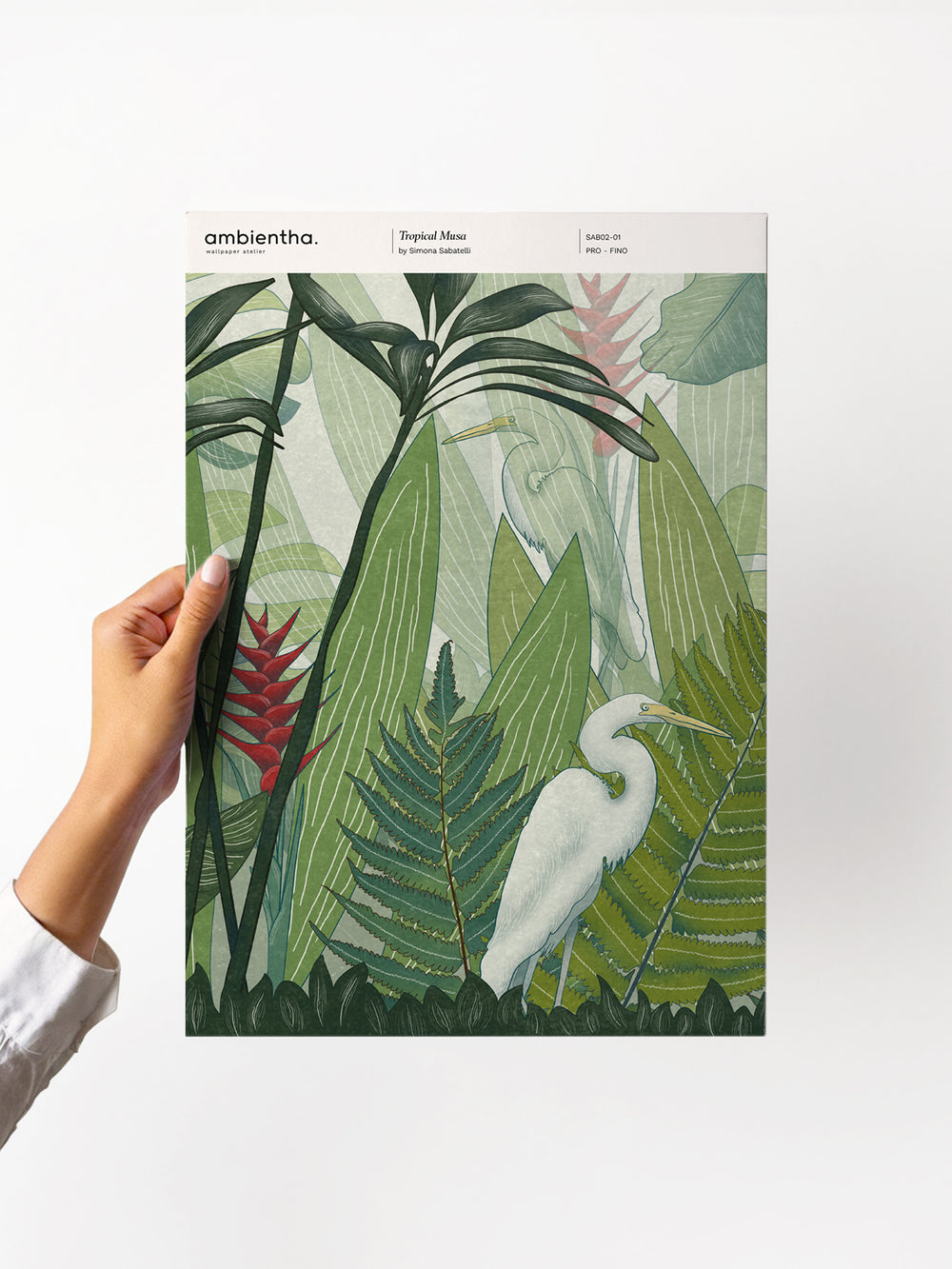 campione carta da parati tropical musa