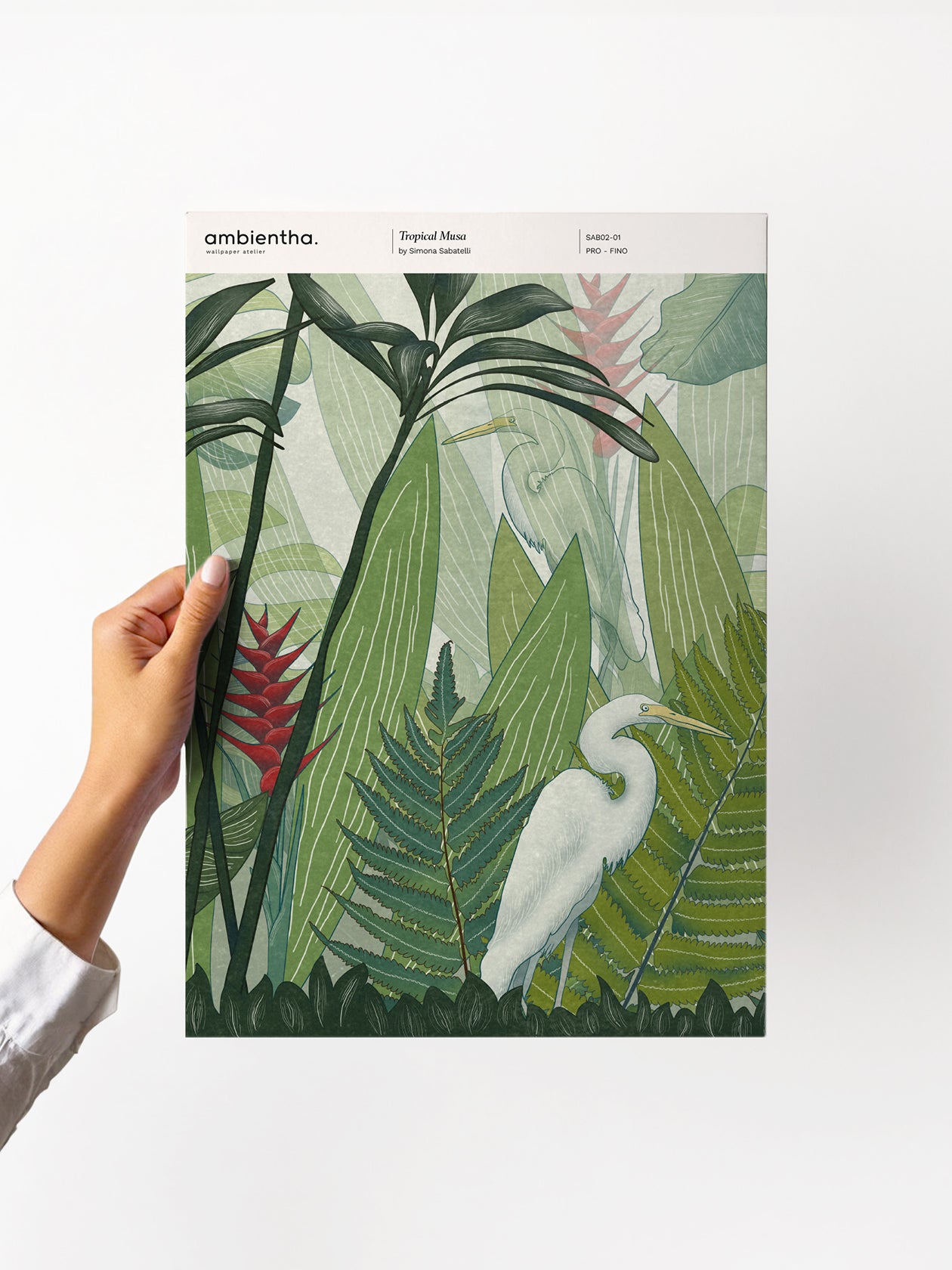 campione carta da parati tropical musa