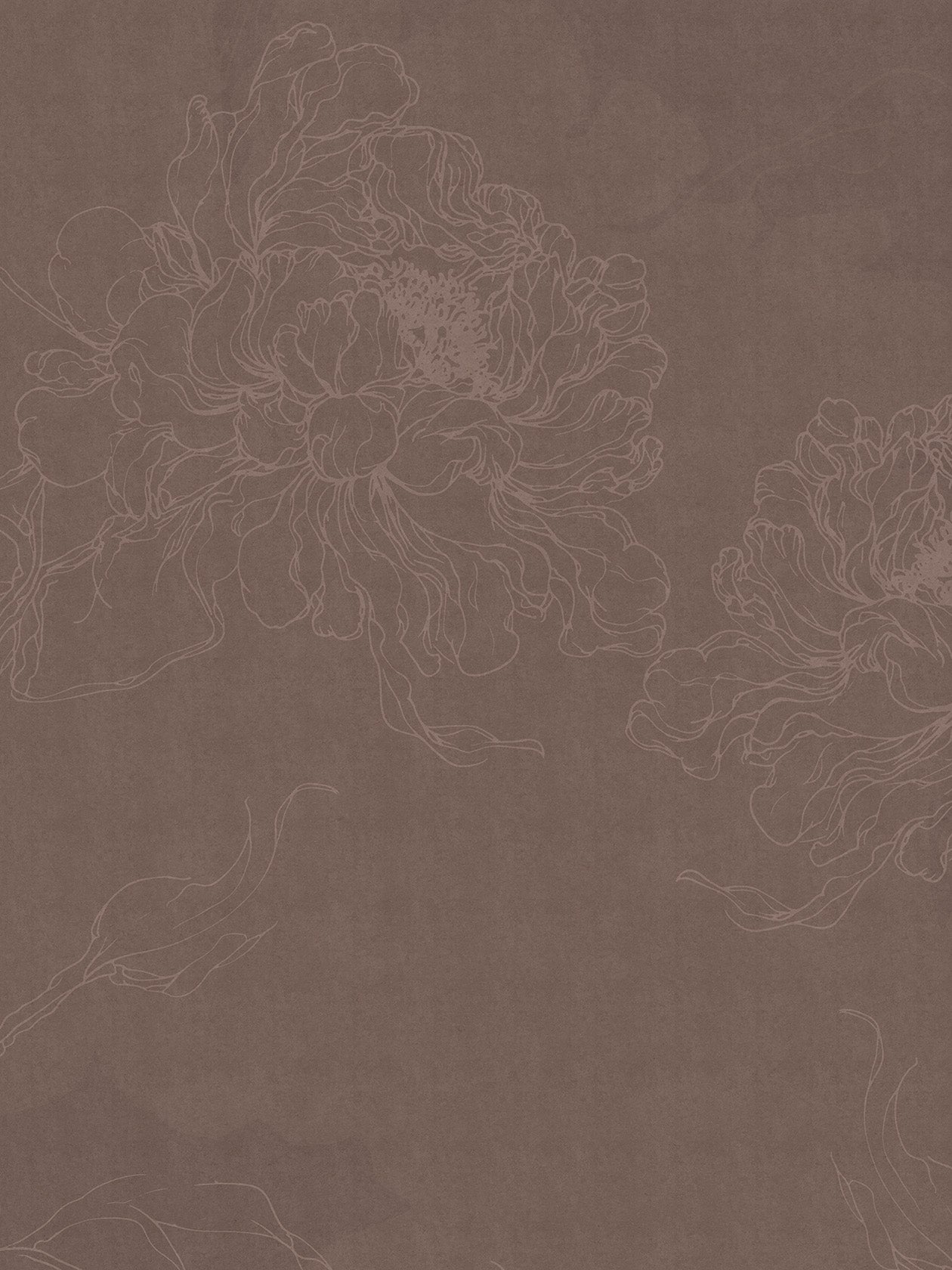 Carta da parati ​Botan Edo in stile japanese, con peonie - Ambientha