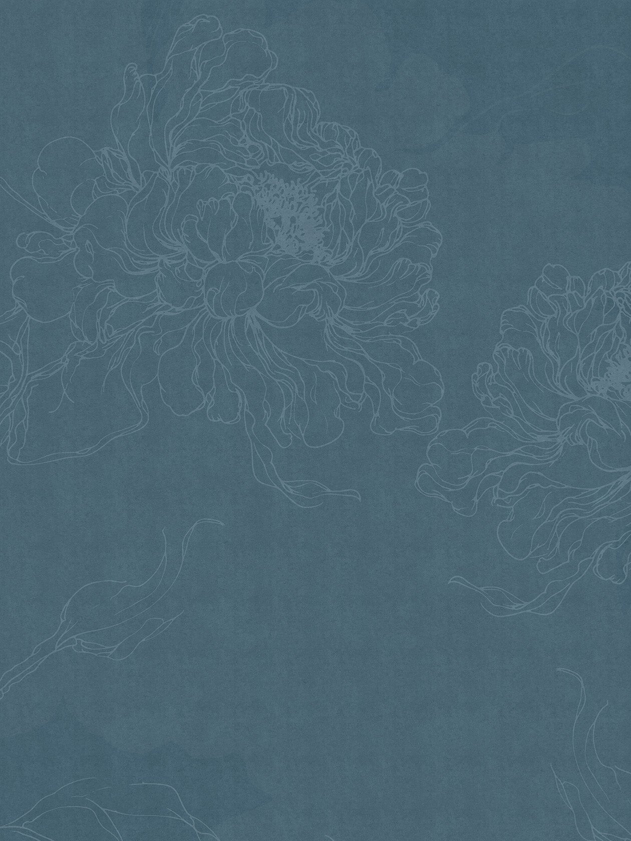 Carta da parati ​Botan Konjo in stile japanese, con peonie - Ambientha