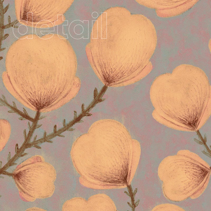 carta da parati shabby arancio meet me cherry