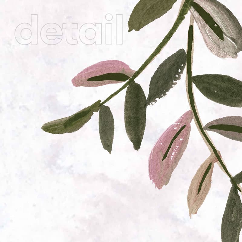 carta da parati piante Blush Greenery