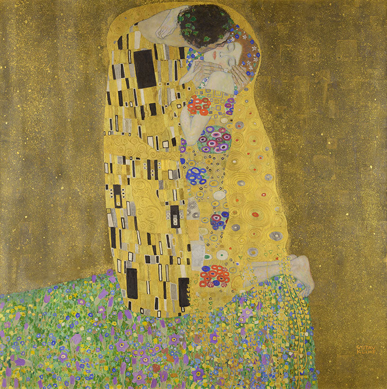 carta da parati the kiss klimt